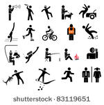 people in action   set of...