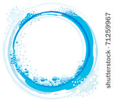 abstract vector water wave with ...