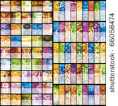 90 abstract business cards. set ...