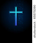 blue cross with damask...
