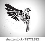 decorative bird icon. vector...