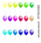 a nice set of colorful balloons