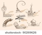 travel original hand drawn...