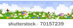border seamless flower fields