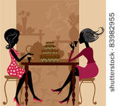 tea in the cafe with cake