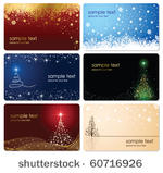 set of cards with christmas...