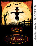 halloween background with jack...