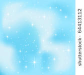 shining stars on blue sky ...