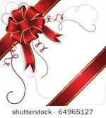 holiday bow and ribbon ...