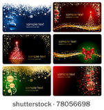 set of cards with christmas...
