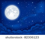 night background  moon  clouds...