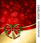 christmas background with bells ...