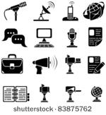 set of sixteen black icons on...