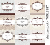 set of floral vintage frame