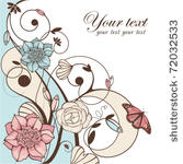 cute floral frame with free...