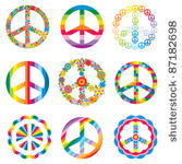 set of peace symbols