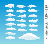 twenty one cute vector clouds