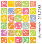 fruit and vegetable set