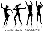 dancing girl silhouettes