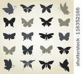 set of butterflies for design....