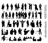 black silhouettes of...