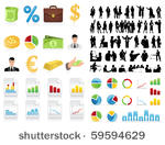 silhouettes of businessmen and...