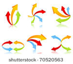 icon of an arrow of different...