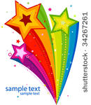 abstract rainbow stars design   ...