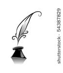 black and white series  quill   ...