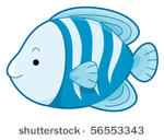 blue fish   vector