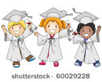 a small group of beaming kids...
