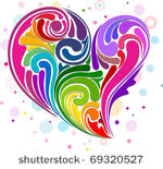 illustration of rainbow colored ...