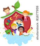 illustration of kids playing in ...
