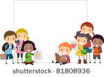 illustration of kids presenting ...