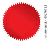 vector illustration of red seal