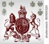 engraving vintage coat of arms...