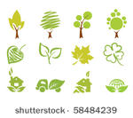 a set of icons   green team