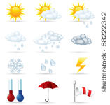 weather icon vector set