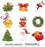 christmas icons. vector