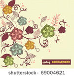 retro floral background