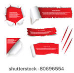 torn paper set