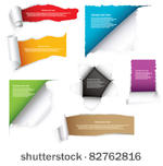 torn paper set