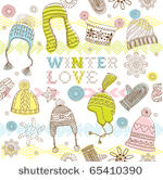 winter seamless pattern with...