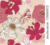floral seamless pattern with...