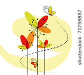abstract springtime flower with ...
