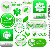 set of eco friendly  natural...
