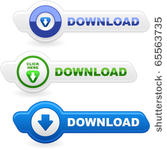 download button set. vector set ...