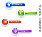 contact button set for design.