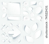 sticker set. vector templates...