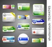 vector set of web elements.